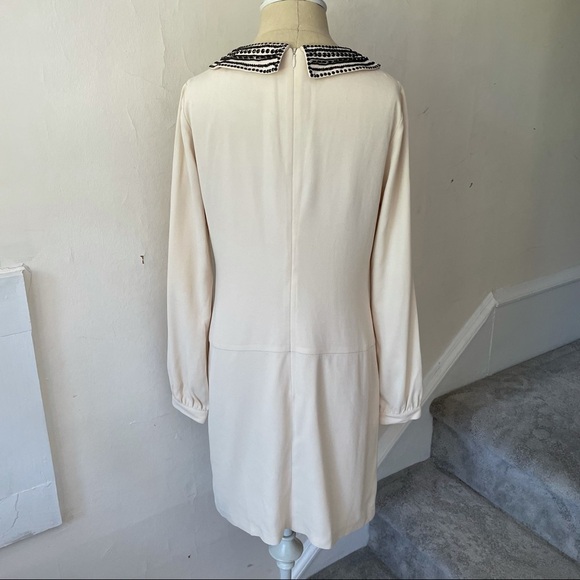 Trina Turk Embellished Collar Crepe Baroness Dress - Picture 5 of 8